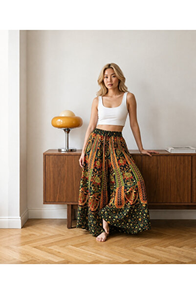 laviyonsa Ethnic Patterned Bohemian Shalwar Trousers Std 36-42