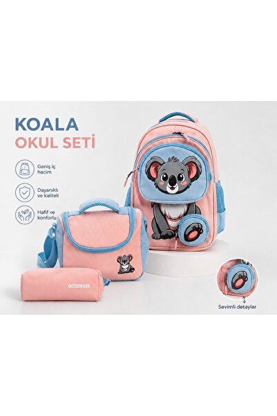 Alvadonna Three-Dimensional Koala First School Bag Set