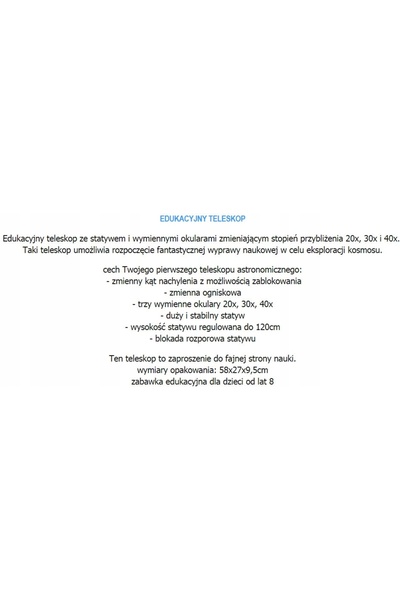 Dromader Kit educațional de telescop astronomic cu lunetă