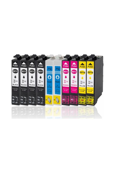 NO BRAND 10x CERNEALĂ PENTRU EPSON Stylus SX215 SX218 D78 DX7450