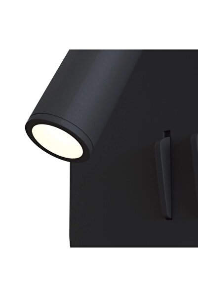 NO BRAND Aplică de perete LED neagră cu întrerupător pentru dormitor 3000K Ma...
