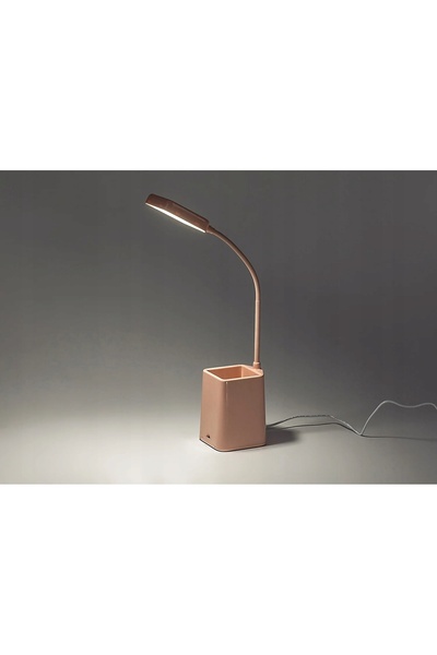 NO BRAND Lampa de birou LED Rabalux Arvid 6W, roz, cu suporturi pentru telefon