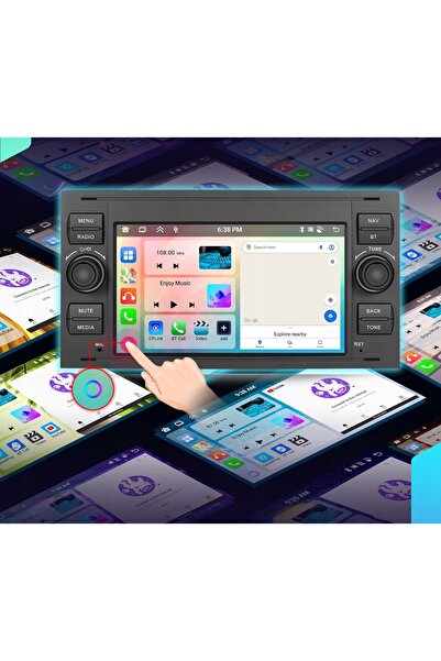 ALLNOEL Radio auto pentru FORD KUGA S-MAX C-MAX CARPLAY 6GB RDS GPS WIFI ANDROID