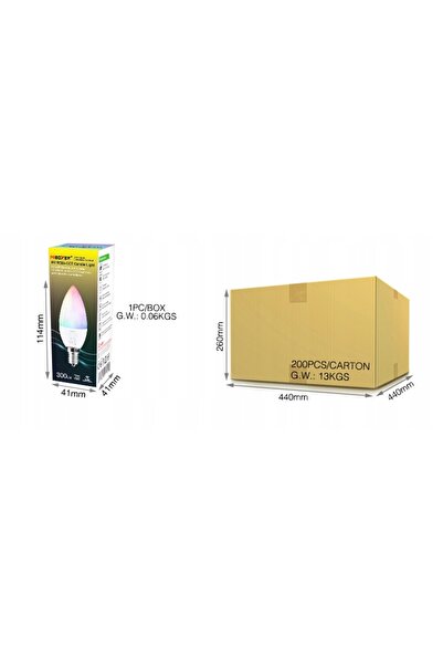 NO BRAND 2X Bec LED RGBCCT E14 FUT108 Milight FUT092