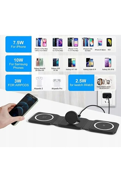NO BRAND ÎNCĂRCĂTOR MAGSAFE CU INDUCȚIE PENTRU IPHONE APPLE, SET COMPLET PENT...