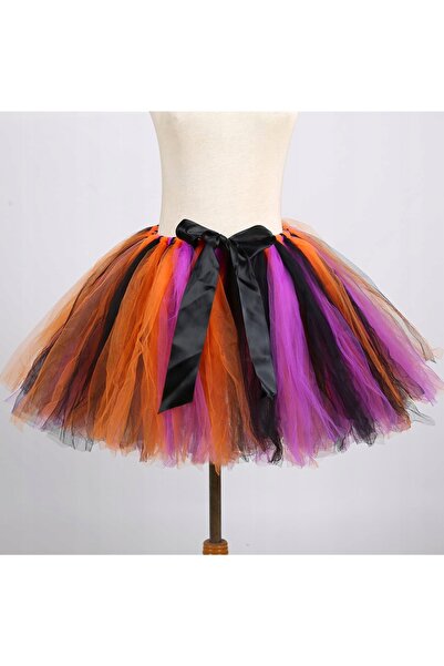 NO BRAND Costum de vrăjitoare pentru fetițe, rochie tutu, pălărie și mătură d...
