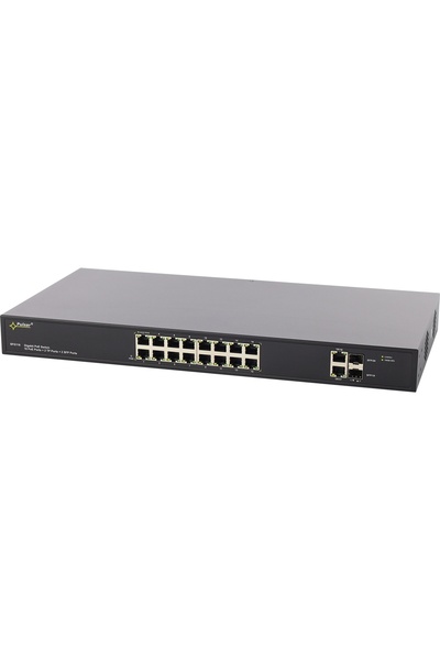 Pulsar SFG116WP Switch PoE cu 16 porturi pentru 16 camere IP Gigabit, fără su...