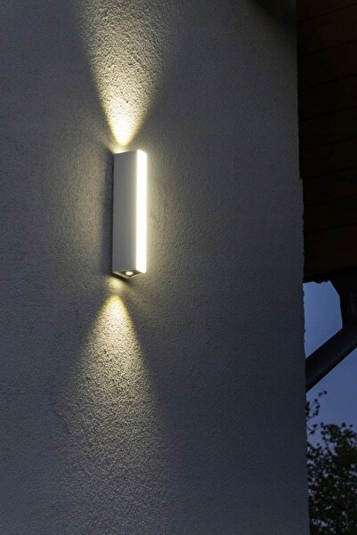 NO BRAND Aplică de perete exterior LED gri închis, cu iluminare sus-jos, alun...