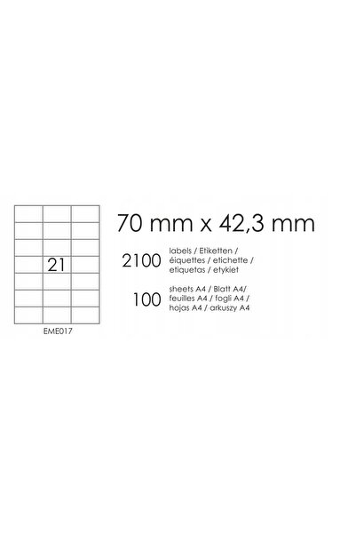 Emerson ETICHETE AUTOADEZIVE 70x42,3 x2