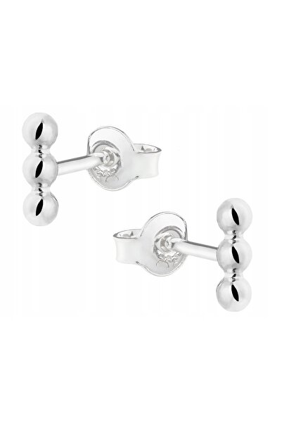 NO BRAND Cercei mici tip bilă din argint 925 Sterling, 2mm, pentru fete