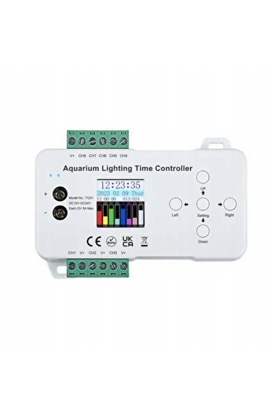 NO BRAND Controler LED pentru Acvariu TC01 Programator de Iluminat cu 8 Canale