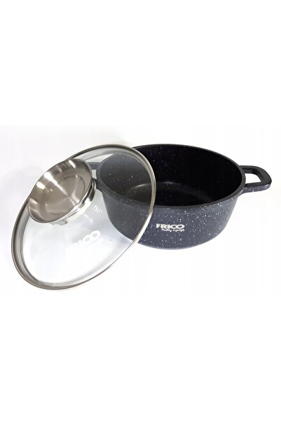 NO BRAND Oală de aluminiu + tigaie grill 26cm MR-4126