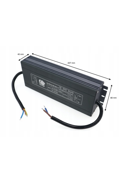 NO BRAND Sursă de alimentare 12 V, 200 W, 16,7 A pentru benzi LED, rezistentă...