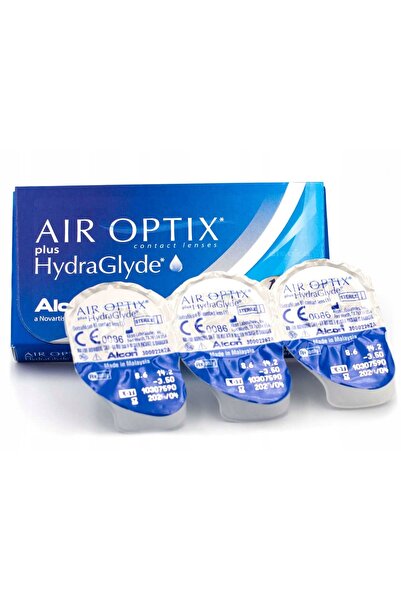 NO BRAND AIR OPTIX HYDRAGLYDE 6 bucăți lentile de contact lunare dioptrie -2,00