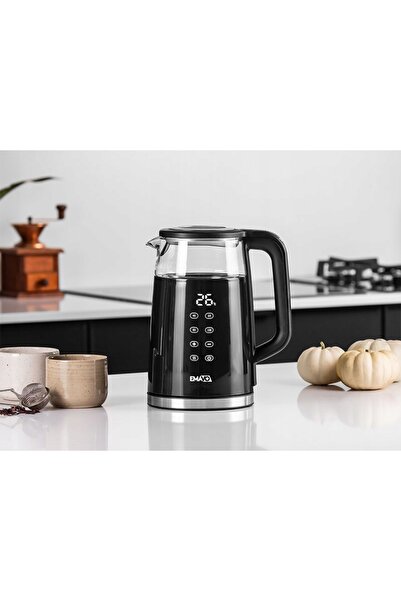 NO BRAND Fierbător electric fără fir 1.7l 2200W din sticlă cu control tempera...