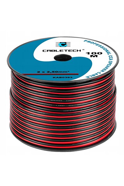 Cabletech Cablu de boxe 30m 2x2.5mm CCA Solid HQ