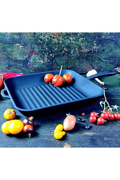NO BRAND Tigaie grill pătrată din fontă Maysternya 28x28cm