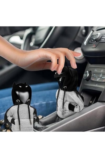 NO BRAND Husă gri pentru maneta schimbătorului de viteze, 2 bucăți, protecție și stil! BLUZĂ DE TRENING GRI
