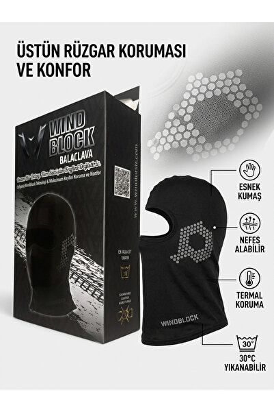 W MOTORS W WindBlock Balaklava - Gelişmiş Rüzgar Azaltma Teknolojisi & Termal...