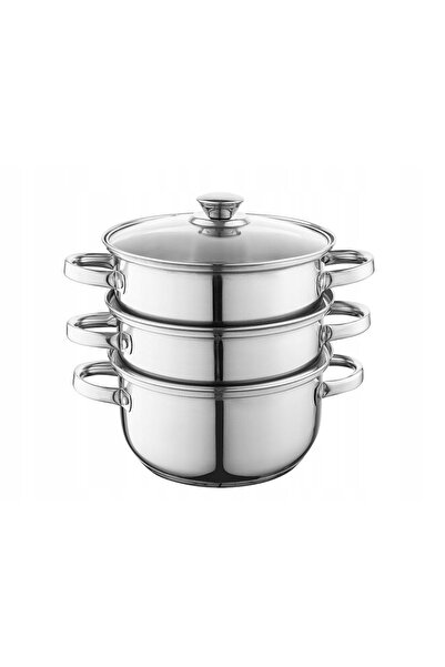 NO BRAND Florina Steamer 20cm 4 piese Oțel