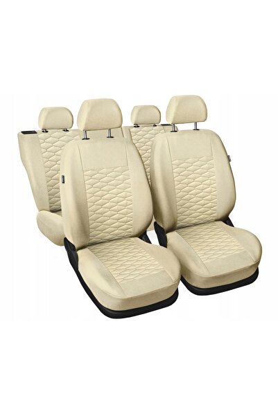 NO BRAND Huse scaune auto din piele, culoare bej, pentru VW Troc