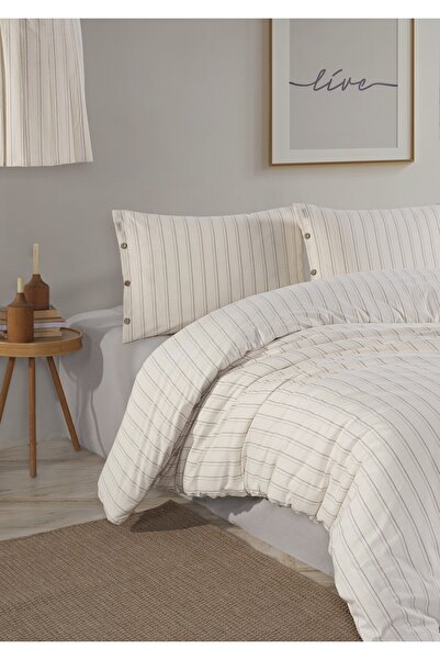 CASPARA Mosha Double Yarn-Dyed 100% Cotton Duvet Cover Set
