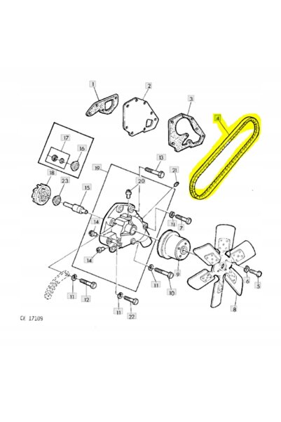 John Deere Întinzător curea alternator 1750 R73784