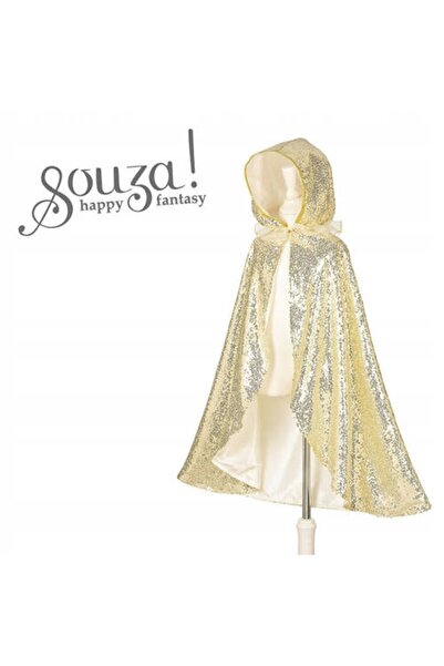 NO BRAND Souza! Costum cu pelerină aurie cu glugă, prințesa Amelia, 5-7 ani, ...