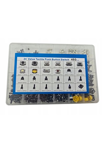 NO BRAND Set de butoane tactile SMD, 460 bucăți, microîntrerupătoare, CUTIE (...