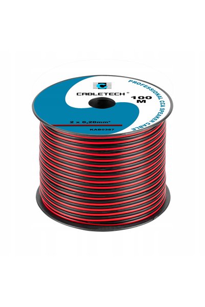 NO BRAND Cablu pentru difuzoare 2x0,2 mm, 100 m (1049b)