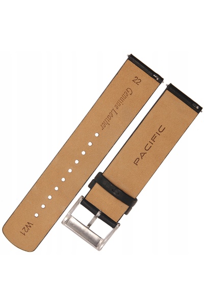 PACIFIC W21 - Negru - 22mm - Curea de ceas din piele
