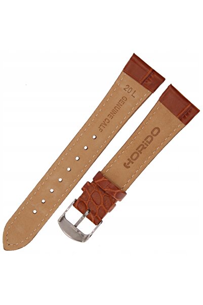 NO BRAND HORIDO 9612 - MARO MEDIU - 20 mm - Curea de ceas din piele cu textură