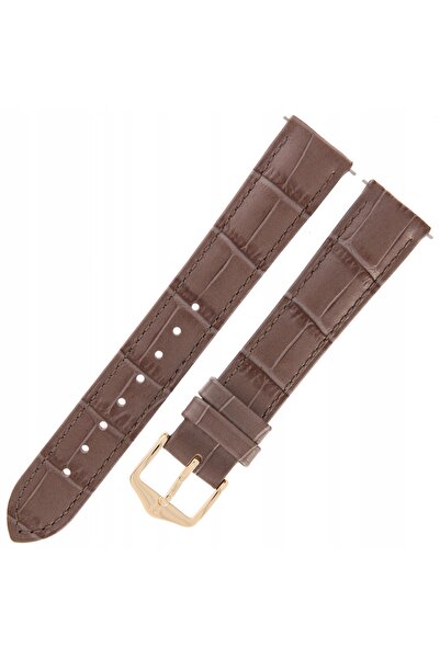 NO BRAND HIRSCH Duke L - GRI-BRONZ - 18mm - Curea de ceas din piele