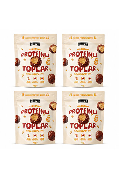 Harras Yer Fıstıklı Proteinli Toplar %33 Proteinli Sütlü Çikolata Kaplı 72 g ...