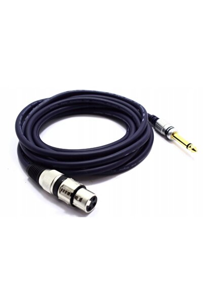 NO BRAND Cablu de microfon cu mufă JACK de 6,3 m și conector XLR de 3 m (2124b)