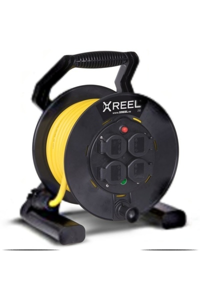 PCE Cablu prelungitor retractabil cu 4 prize X-Reel 30M OW3x1,5 4GS cu clapet...