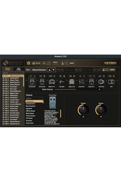 NO BRAND Hotone MP-80 Ampero One Procesor de multi-efecte pentru chitară elec...