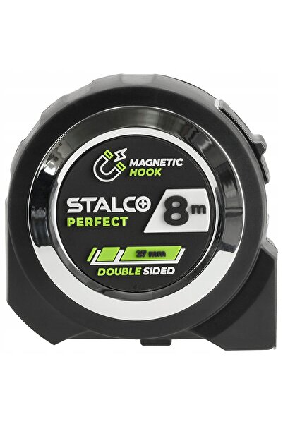 PERFECT Ruletă retractabilă STALCO cu magnet 8m x 27mm S010126108