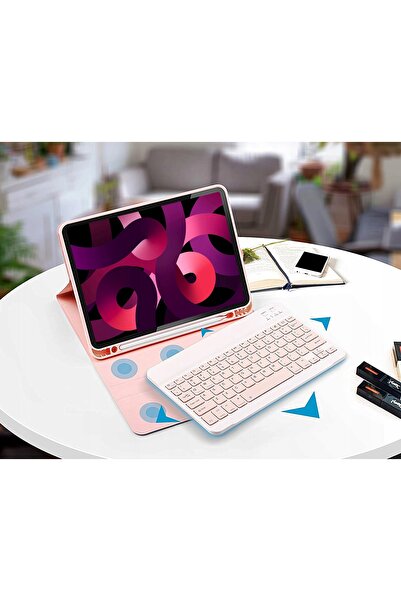 NO BRAND Husă roz și tastatură pentru APPLE IPAD AIR 5 10.9" 2022 A2589 A2591...