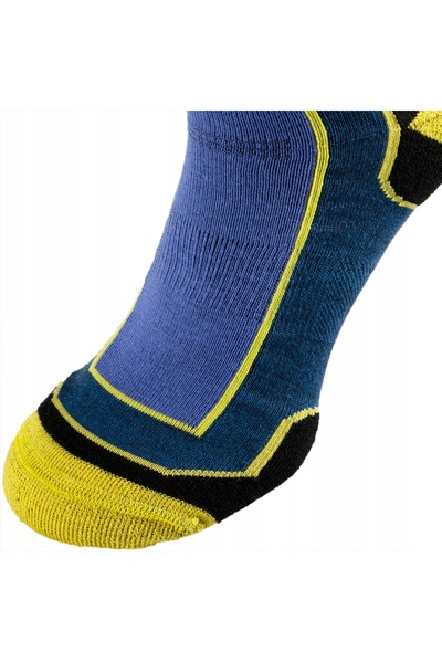 Alpinus Șosete trekking merino Coolmax Sveg albastru-galben 35-38