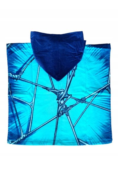 NO BRAND Poncho pentru copii 50x100 Spiderman albastru prosop cu glugă