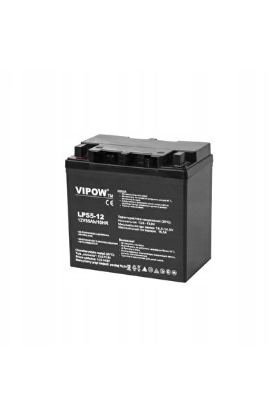 Vipow Baterie 12V 55Ah gel, sursă de alimentare UPS PIEC