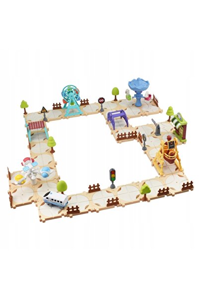 NO BRAND Set de construcție DIY cu șine de tren electric tip puzzle