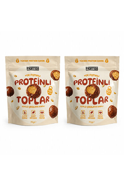 Harras Yer Fıstıklı Proteinli Toplar %33 Proteinli Sütlü Çikolata Kaplı 72 g ...