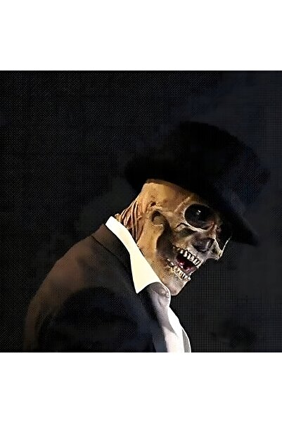 NO BRAND Mască înfricoșătoare din latex cu craniu de mort, schelet și zombie ...