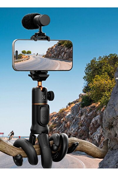 K&F CONCEPT Trepied flexibil Cap flexibil Selfie stick Cameră telefon + Telec...