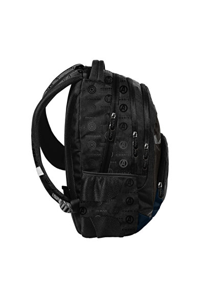 NO BRAND Rucsac școlar pentru băieți, negru, Marvel Avengers Paso Beuniq