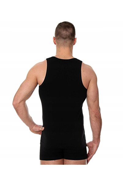 Brubeck Tricou de corp din bumbac confortabil pentru bărbați TA00540A negru -...