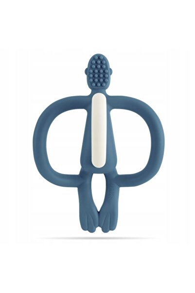 NO BRAND Matchstick Monkey jucărie de dentiție ortodontică din silicon albastru