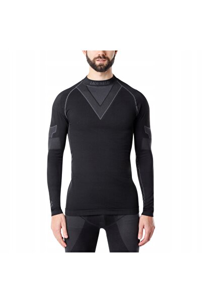NO BRAND LADEHEID Lenjerie termică pentru bărbați, Tricou termic, Negru / Gra...